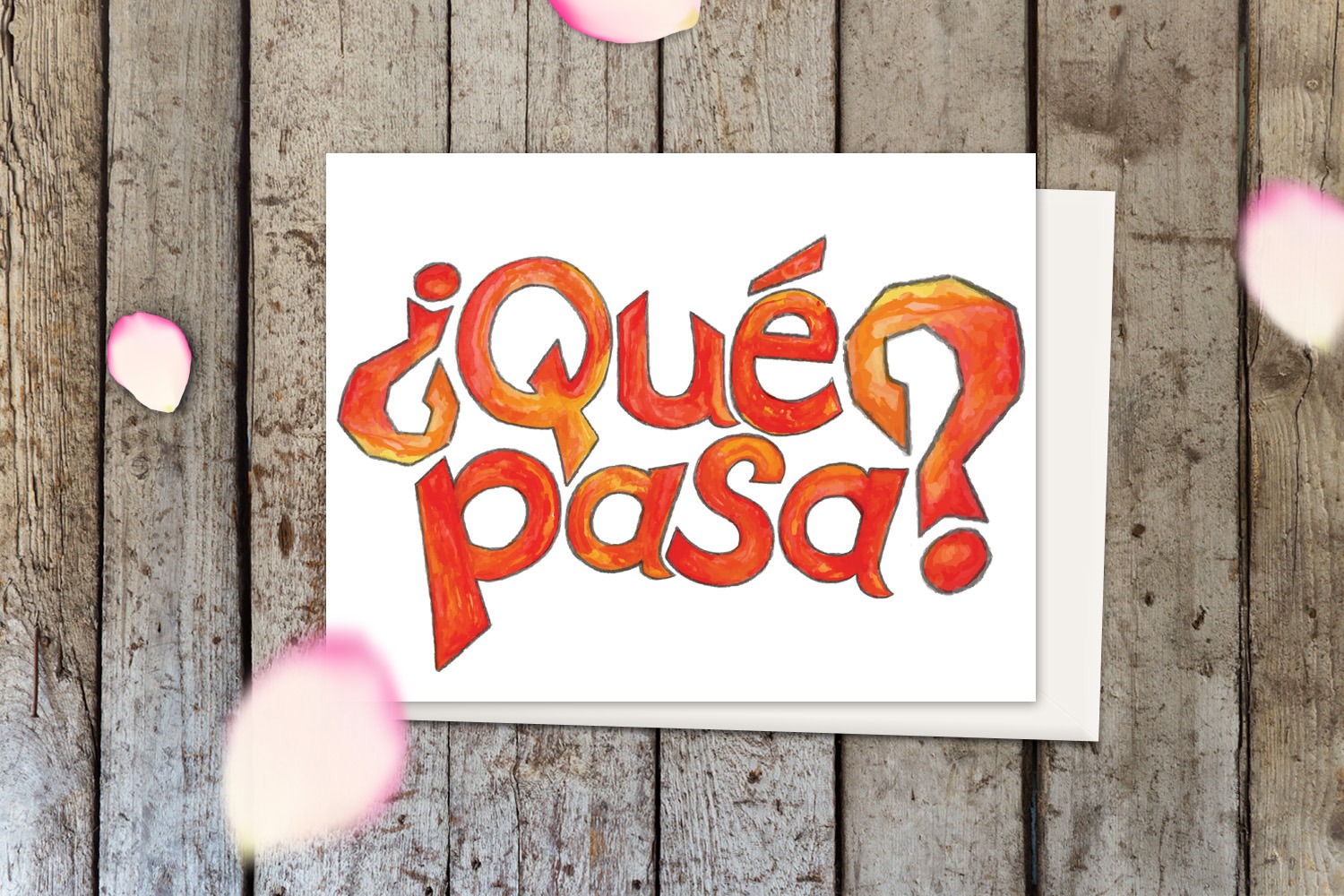 que pasa greeting card